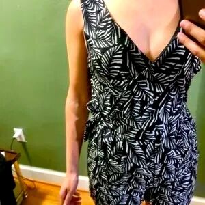 Loft Romper with Cross-Body Wrap & Pockets